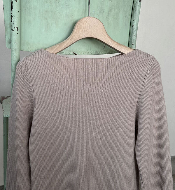 Doux archives「ニュアンスネックリブニット」|ニット・セーター|