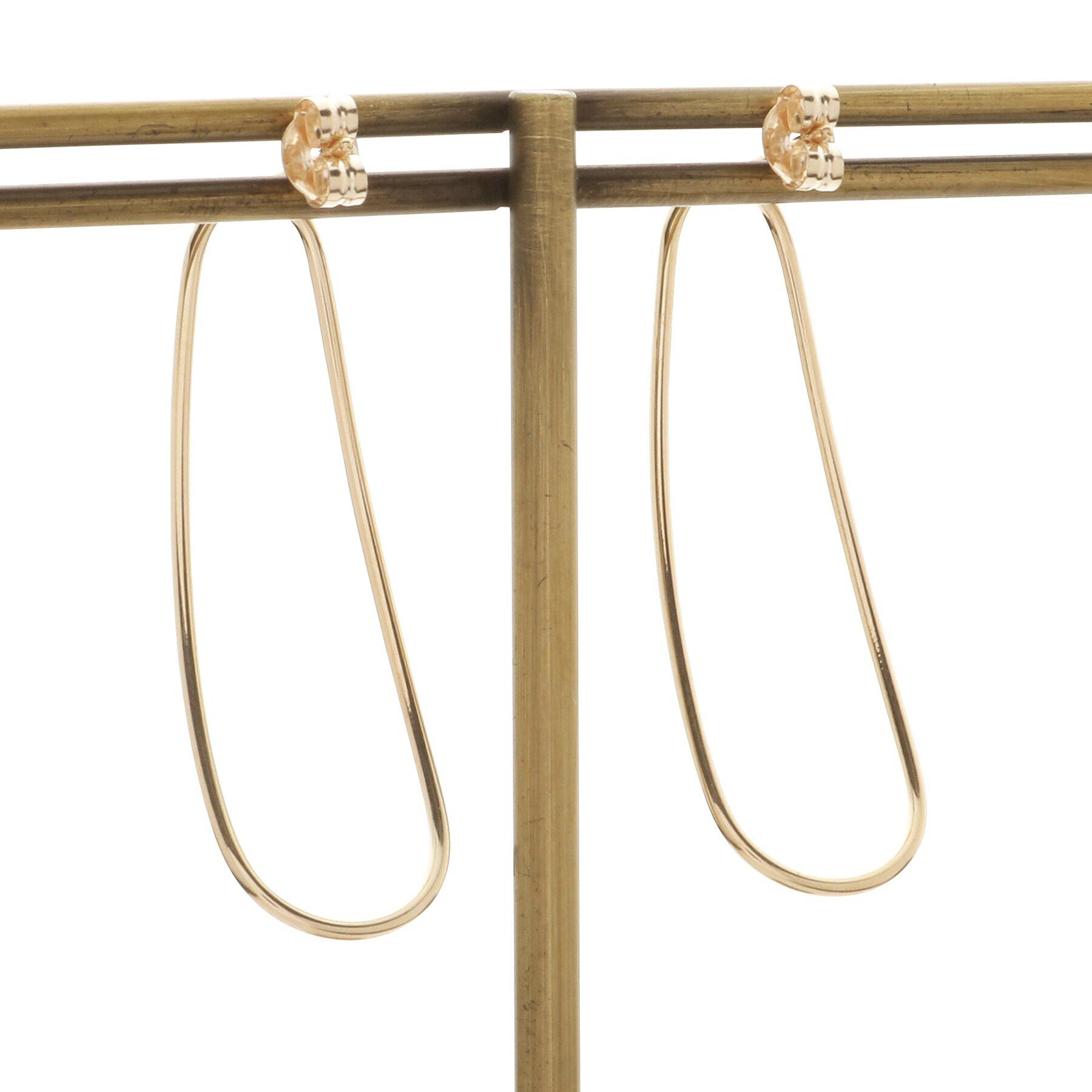 COCOSHNIK「K10ワンストローク トラペーズ スタッズピアス」|ピアス|