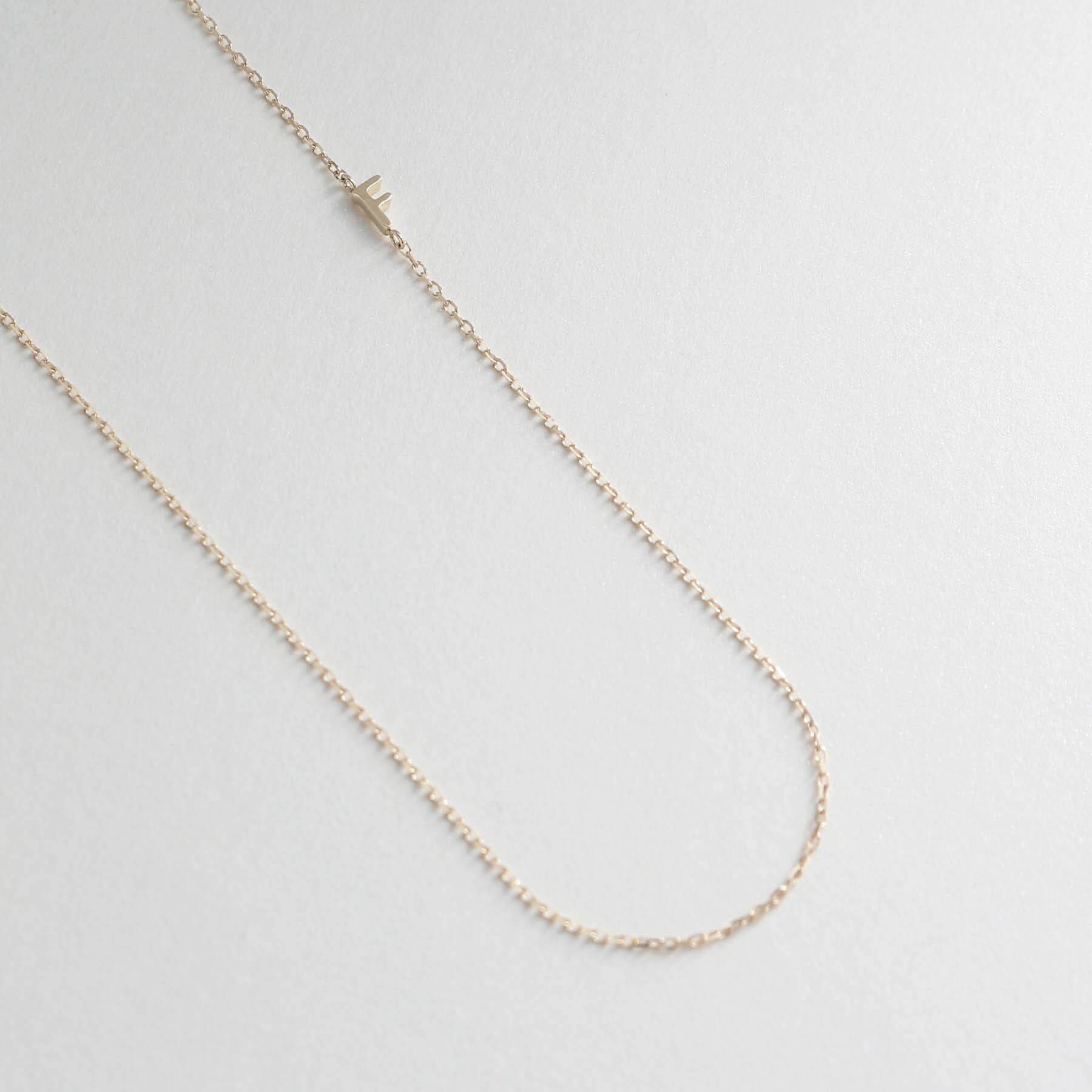 COCOSHNIK「【WEB限定】K10イニシャルＦ ネックレス」|ネックレス|