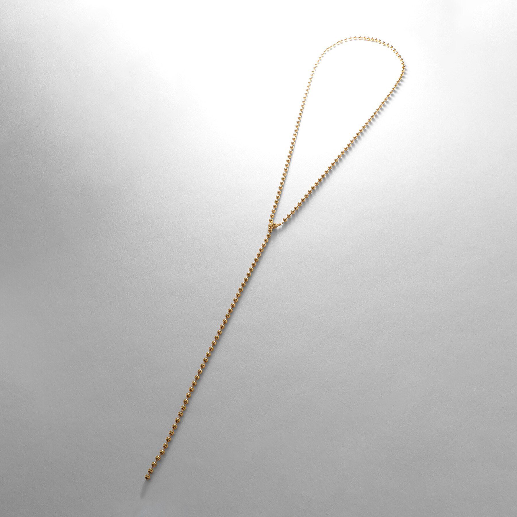 COCOSHNIK ONKITSCH「シルバー ボールチェーン ラリエット ネックレス GP」|ネックレス|