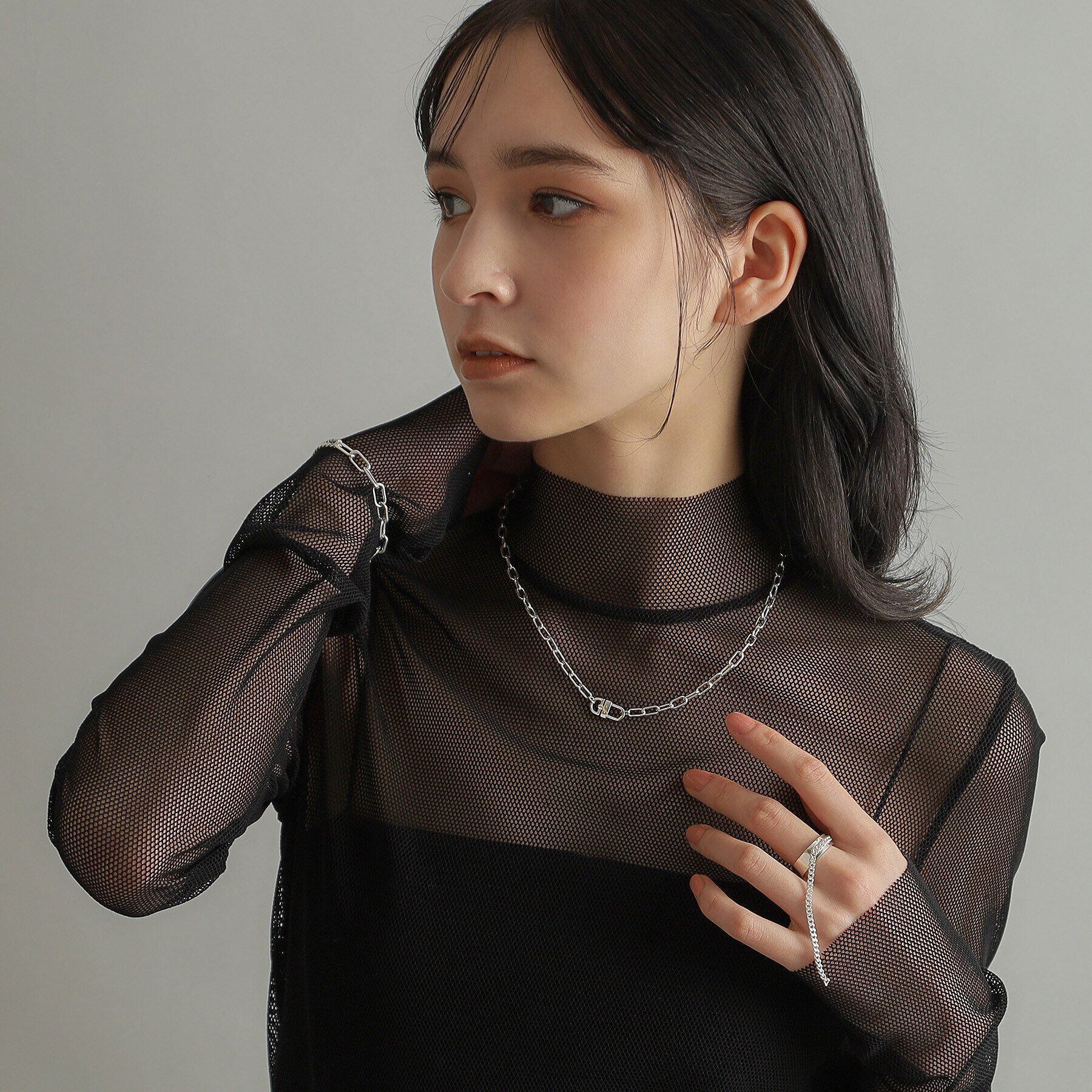 COCOSHNIK ONKITSCH「シルバー ロックモチーフネックレス」|ネックレス|