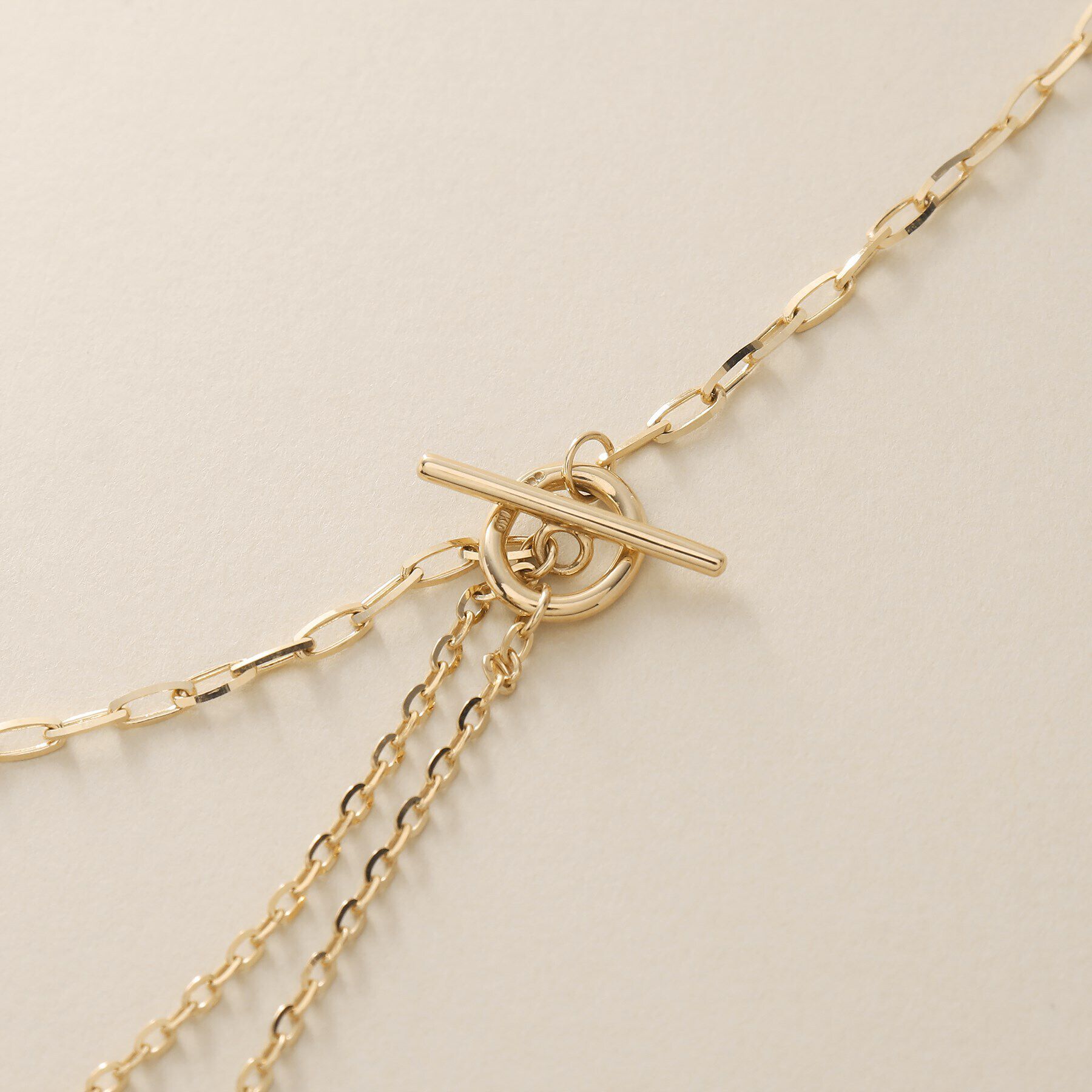 COCOSHNIK「K10アズキミックスチェーンマンテル ネックレス」|ネックレス|