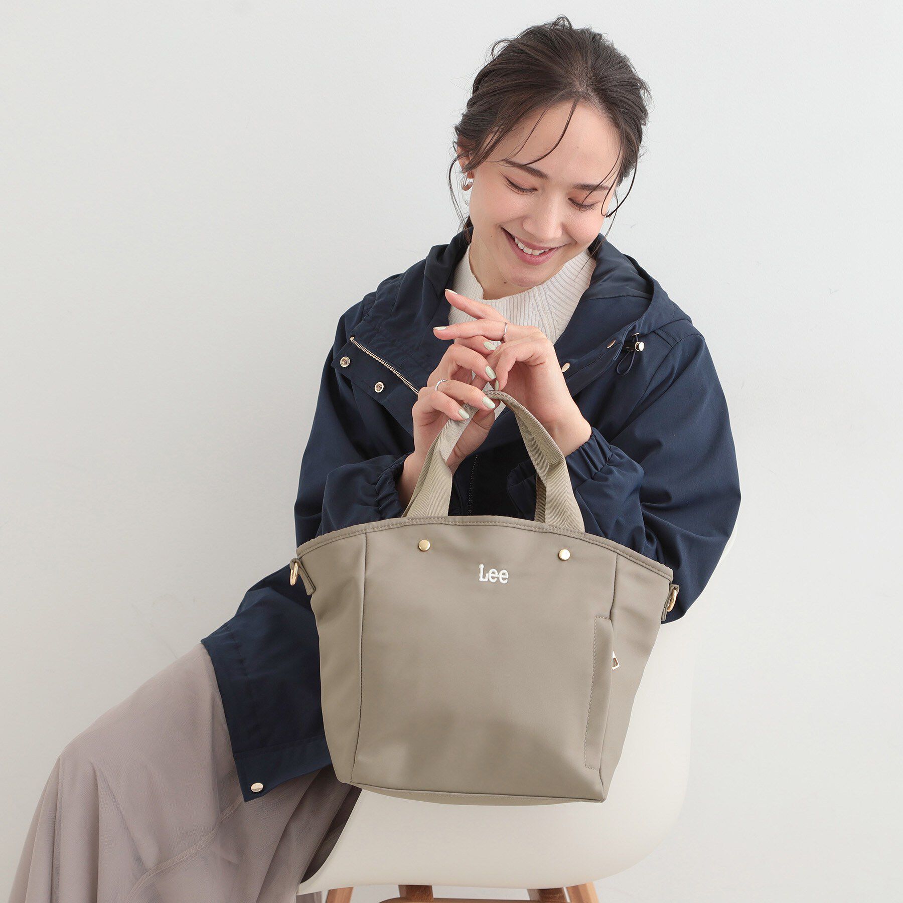 SHOO･LA･RUE「【Lee別注／撥水】6ポケットトートバッグ」|トートバッグ|グレージュ(050)