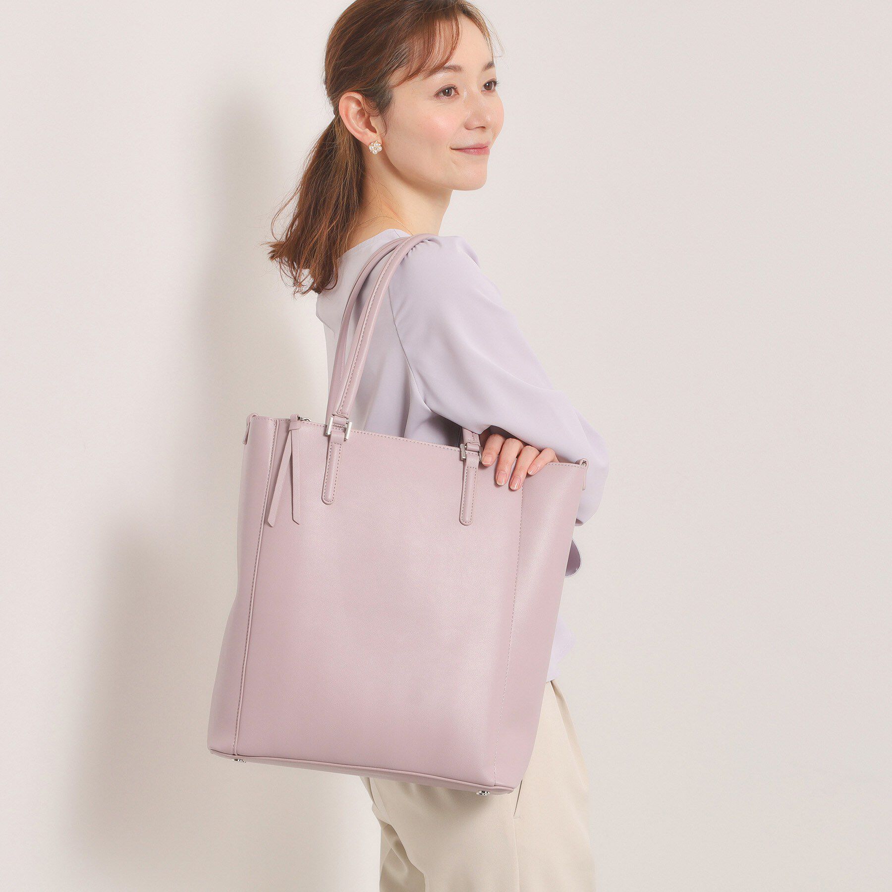 ITS&rsquo;DEMO「PU軽量2WAY縦型A4トート」|トートバッグ|