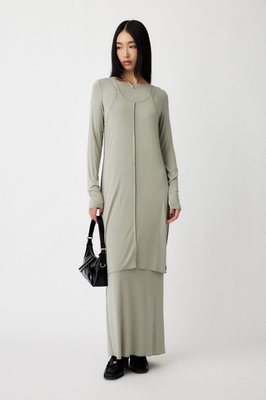 MOUSSY「LAYER CUTドレス」|ワンピース|L/KHA1