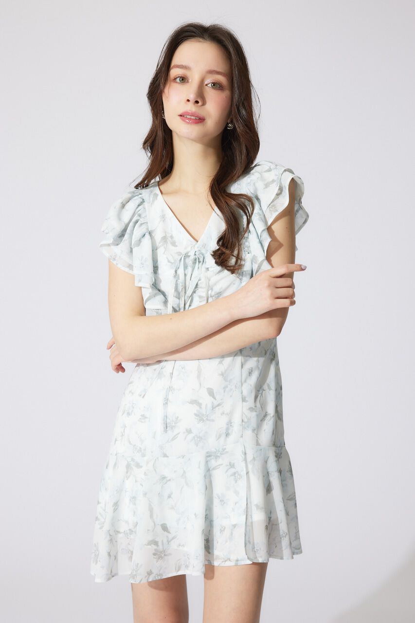 rienda「フリルフラワーミニワンピース」|ワンピース|