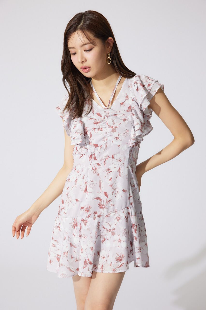 rienda「フリルフラワーミニワンピース」|ワンピース|