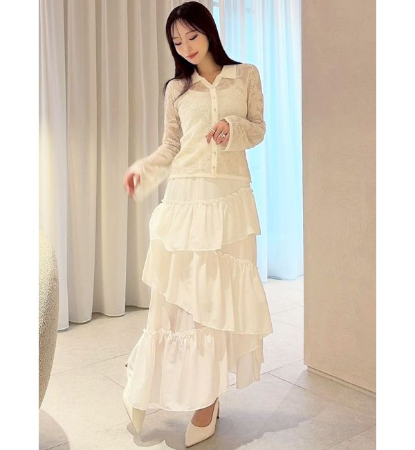 RESEXXY「シアーポロニットトップス」|ニット・セーター|