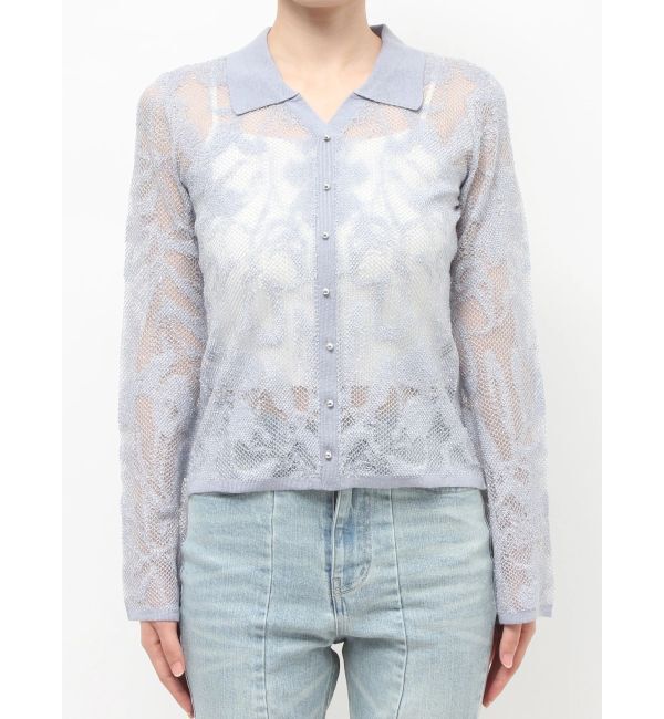 RESEXXY「シアーポロニットトップス」|ニット・セーター|