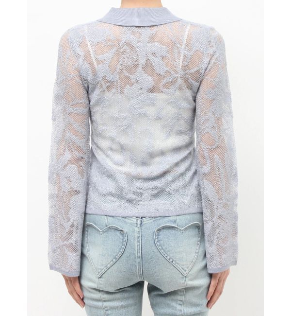 RESEXXY「シアーポロニットトップス」|ニット・セーター|