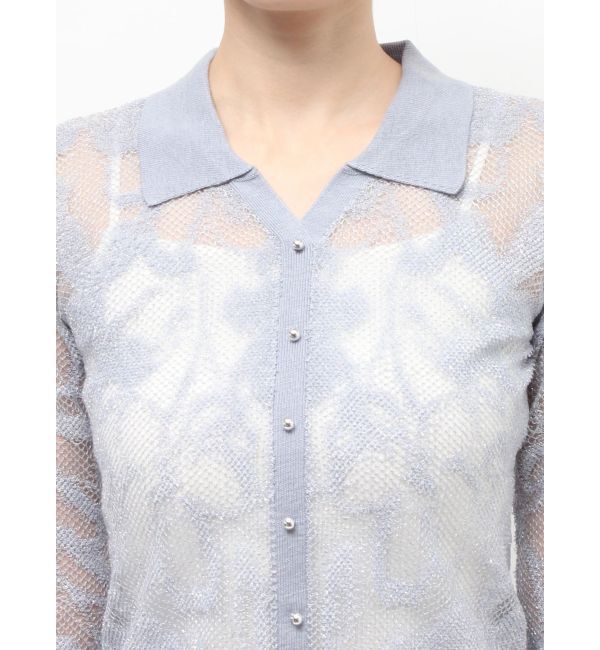 RESEXXY「シアーポロニットトップス」|ニット・セーター|