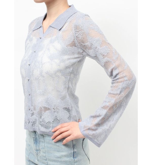 RESEXXY「シアーポロニットトップス」|ニット・セーター|