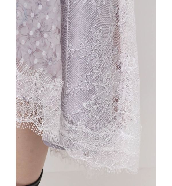 MERCURYDUO「フラワー&times;レースフィットマーメイドスカート」|スカート|