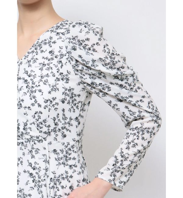 LAGUNAMOON「フラワープリントカシュクールワンピース」|ワンピース|