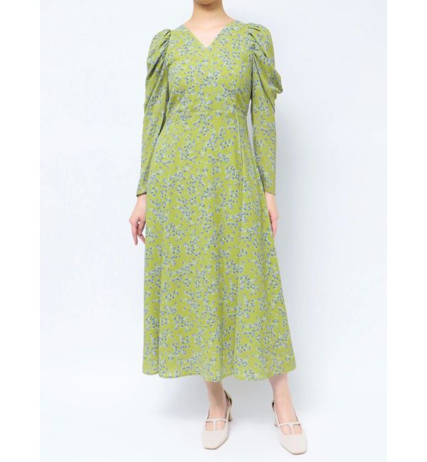 LAGUNAMOON「フラワープリントカシュクールワンピース」|ワンピース|