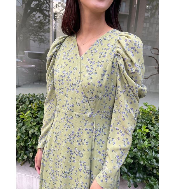 LAGUNAMOON「フラワープリントカシュクールワンピース」|ワンピース|