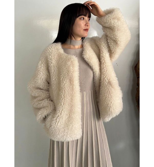 LAGUNAMOON「ストライプフレアニットワンピース」|ワンピース|