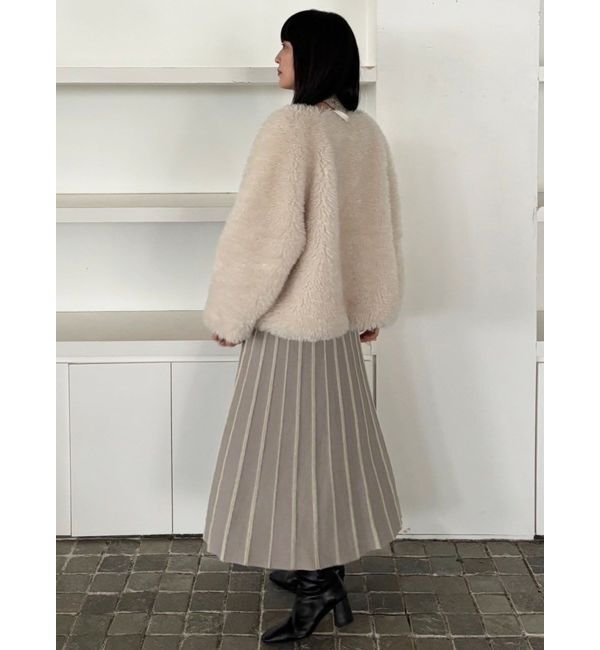 LAGUNAMOON「ストライプフレアニットワンピース」|ワンピース|