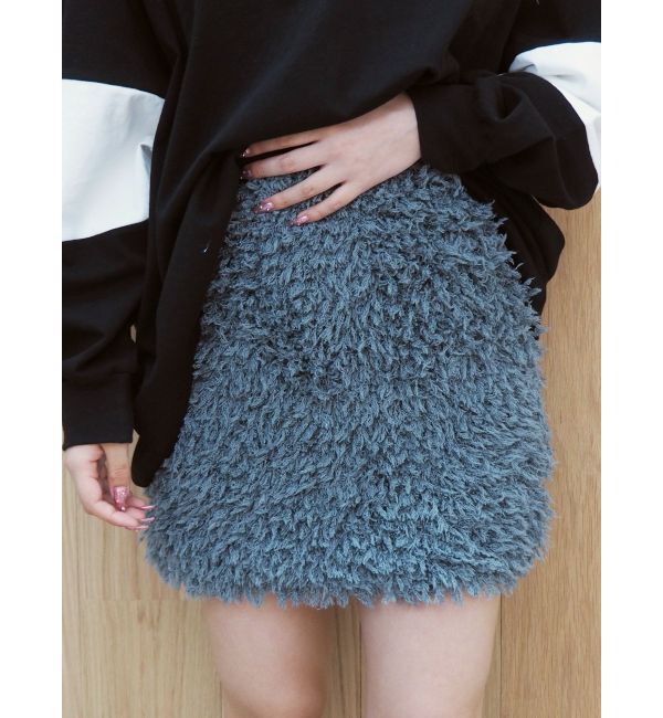 EVRIS「フェザーミニスカート【セットアップ着用可能】」|スカート|グレー