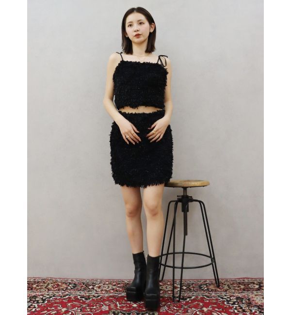 EVRIS「フェザーミニスカート【セットアップ着用可能】」|スカート|