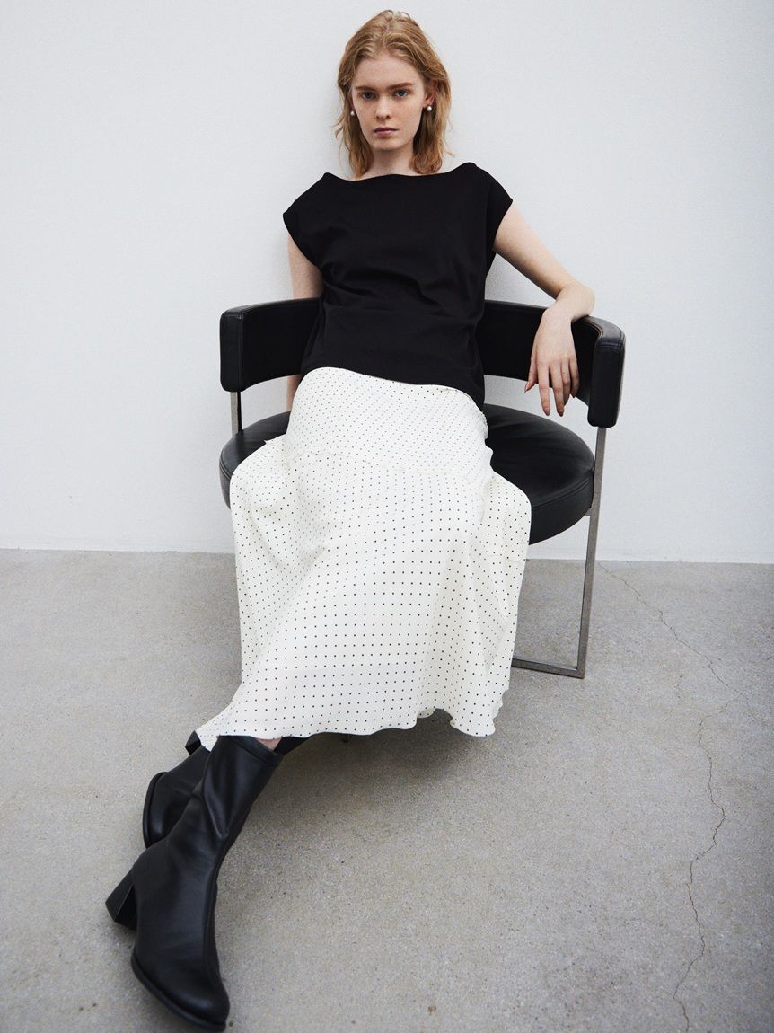 Mila Owen「ボートネックシルケットカットプルオーバー」|Tシャツ・カットソー|