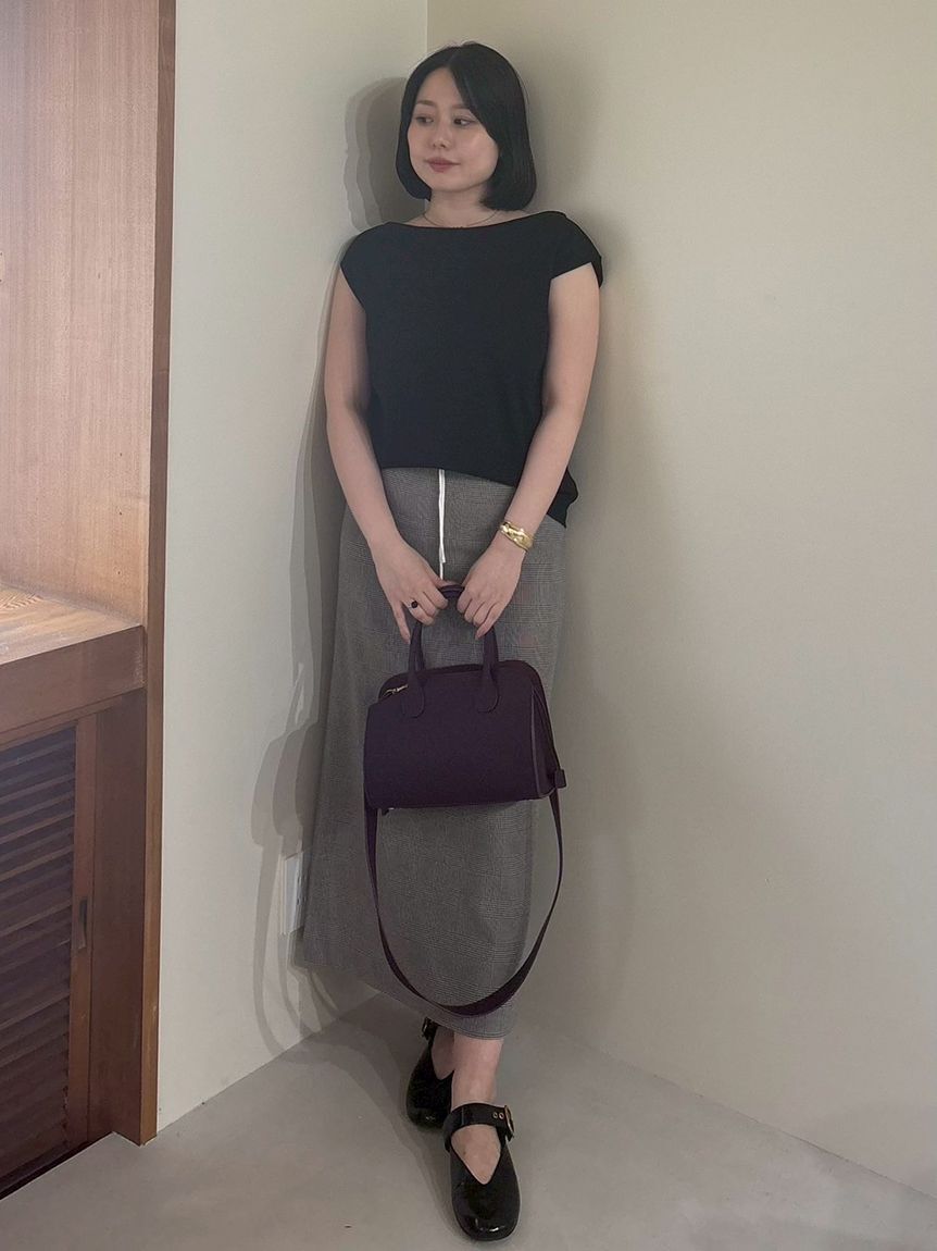 Mila Owen「ボートネックシルケットカットプルオーバー」|Tシャツ・カットソー|