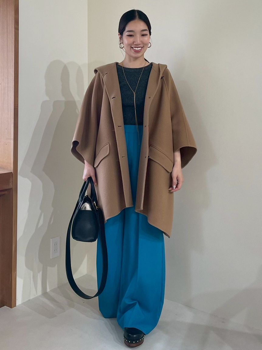 Mila Owen「ウエストベルトタックワイドパンツ」|チノ|