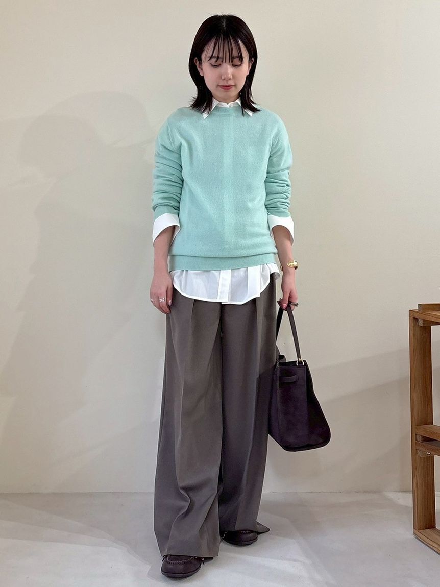 Mila Owen「ウエストベルトタックワイドパンツ」|チノ|