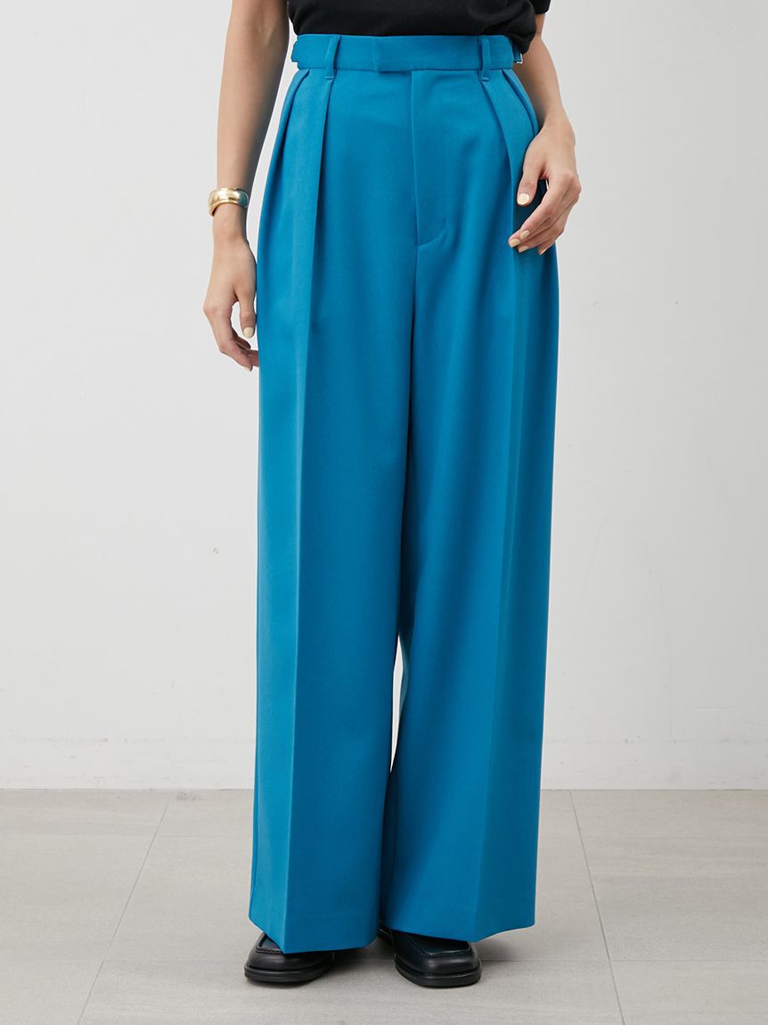 Mila Owen「ウエストベルトタックワイドパンツ」|チノ|