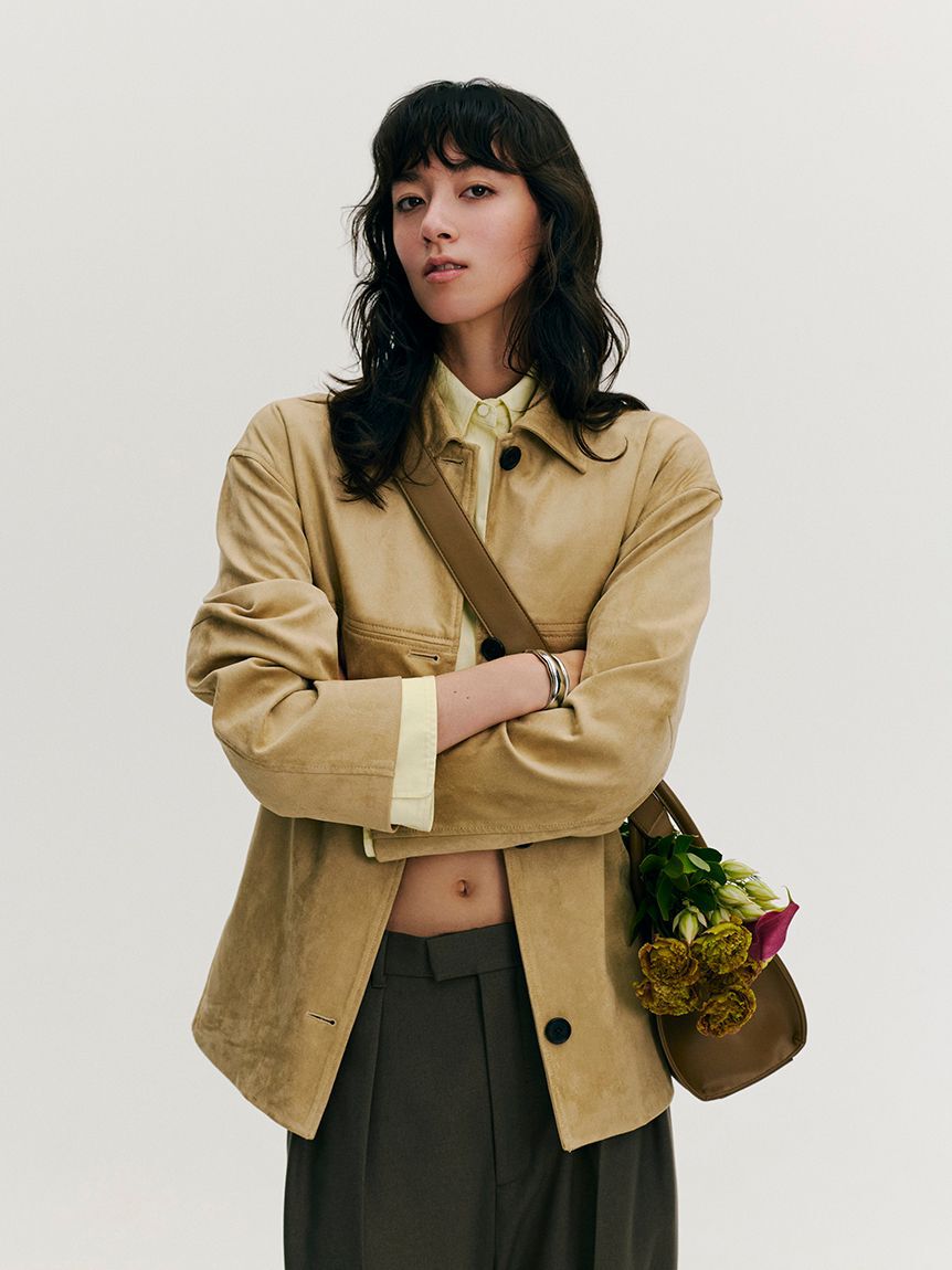 Mila Owen「ウエストベルトタックワイドパンツ」|チノ|