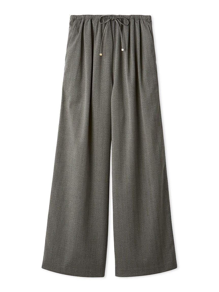 Mila Owen「ウエストゴムヘリンボーンイージーパンツ」|チノ|GRY