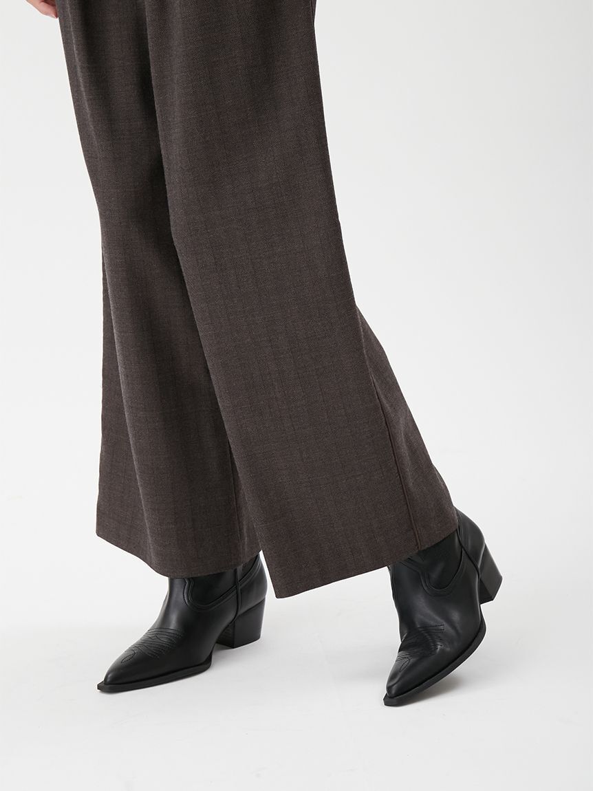 Mila Owen「ウエストゴムヘリンボーンイージーパンツ」|チノ|