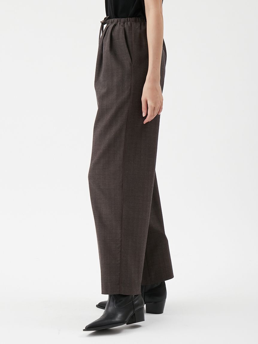 Mila Owen「ウエストゴムヘリンボーンイージーパンツ」|チノ|