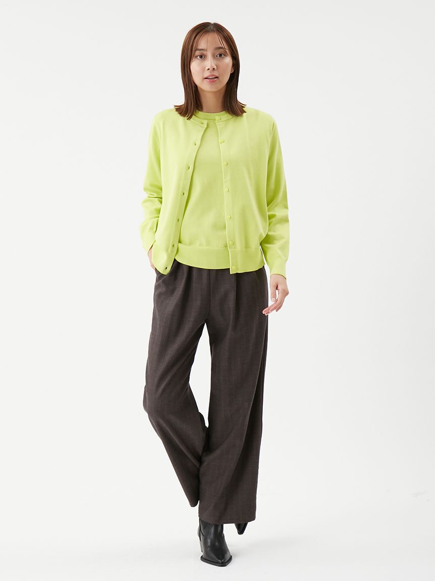 Mila Owen「ウエストゴムヘリンボーンイージーパンツ」|チノ|