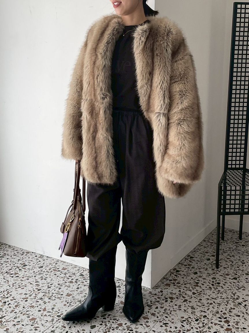 Mila Owen「ウエストゴムヘリンボーンイージーパンツ」|チノ|