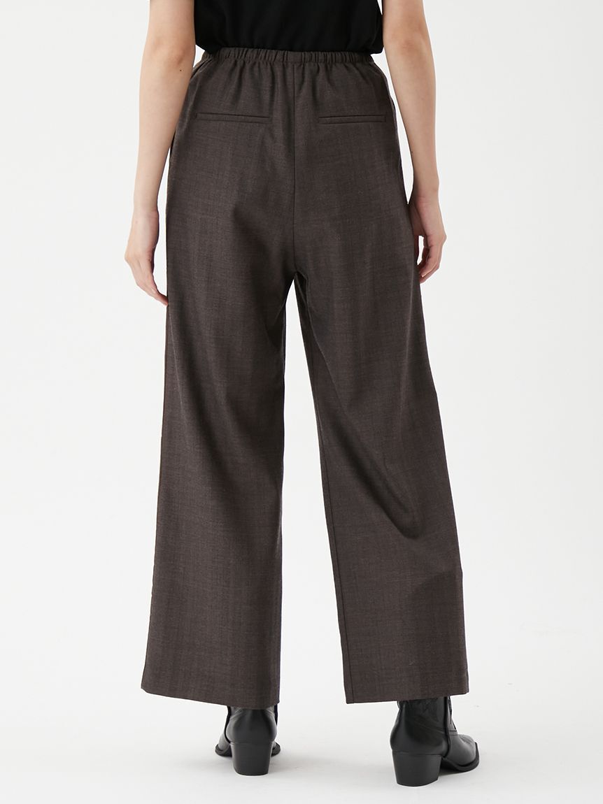 Mila Owen「ウエストゴムヘリンボーンイージーパンツ」|チノ|