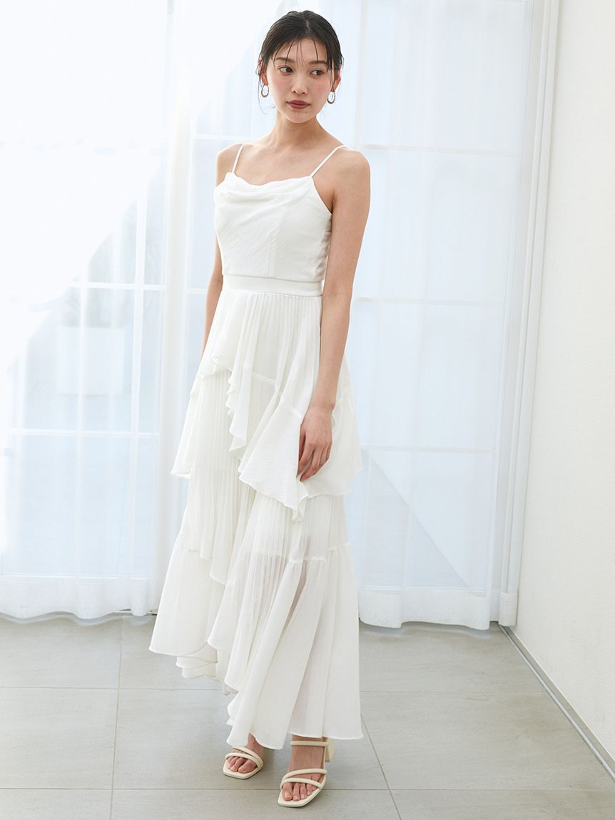 SNIDEL「アシメントリーティアードキャミワンピース」|ワンピース|