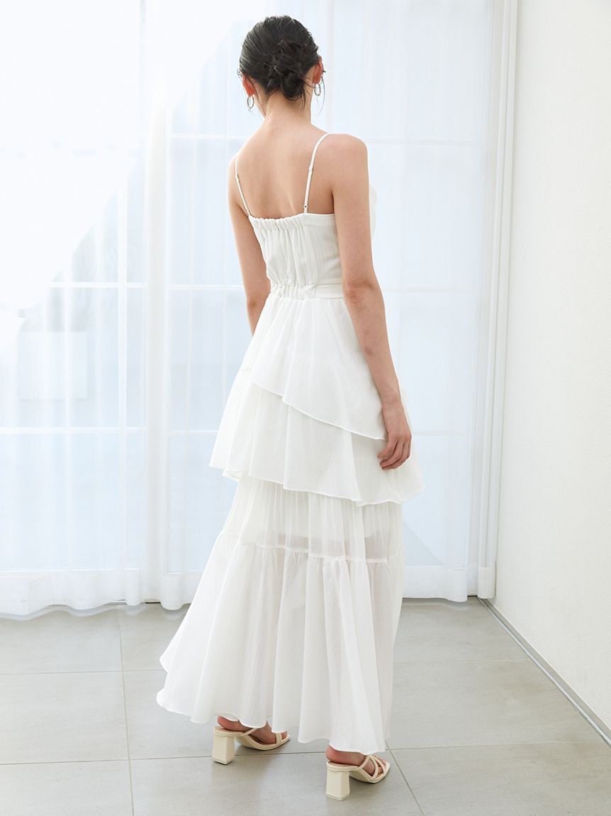 SNIDEL「アシメントリーティアードキャミワンピース」|ワンピース|