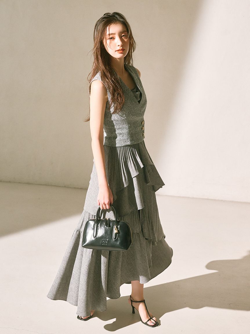 SNIDEL「アシメントリーティアードキャミワンピース」|ワンピース|