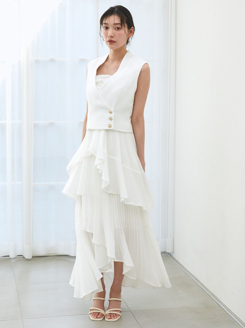 SNIDEL「アシメントリーティアードキャミワンピース」|ワンピース|