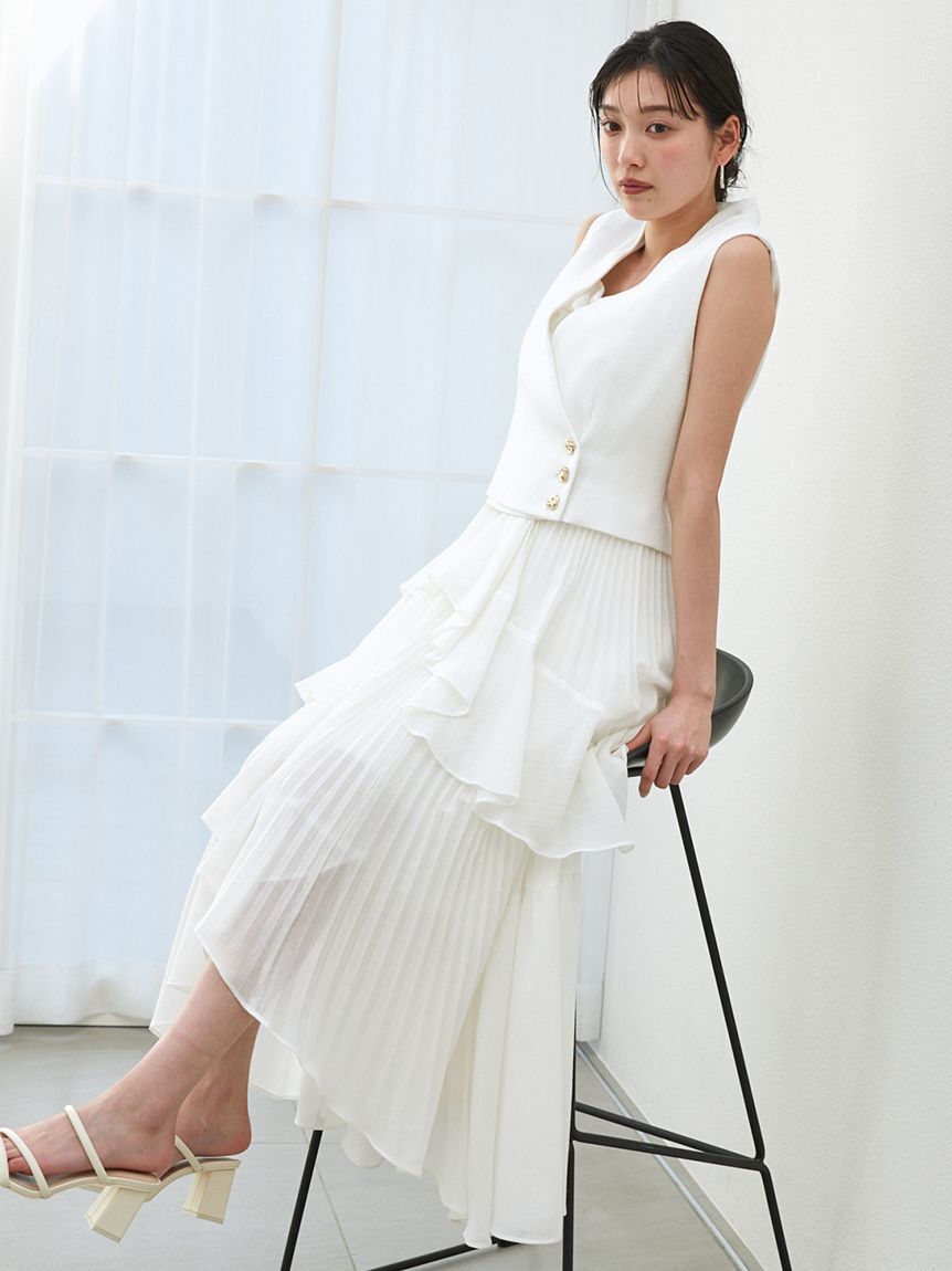 SNIDEL「アシメントリーティアードキャミワンピース」|ワンピース|