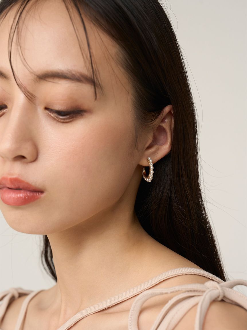 SNIDEL「パールビーズバリエピアス」|ピアス|