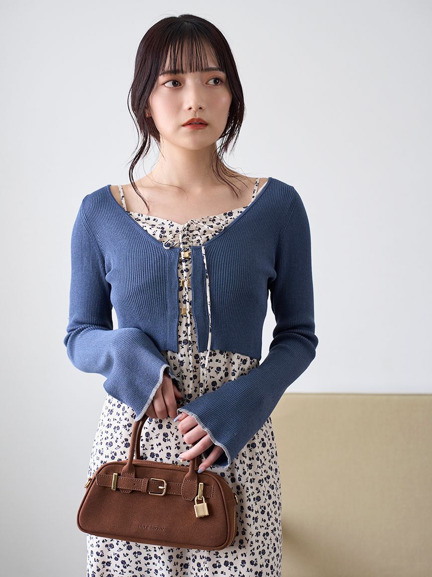 LILY BROWN「ニットカーデセットバリエーションキャミワンピース」|ワンピース|