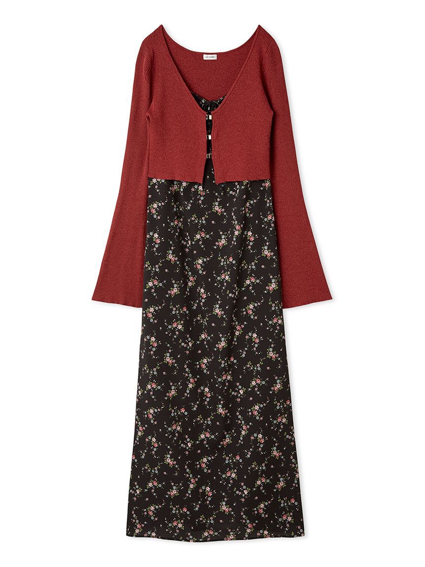 LILY BROWN「ニットカーデセットバリエーションキャミワンピース」|ワンピース|