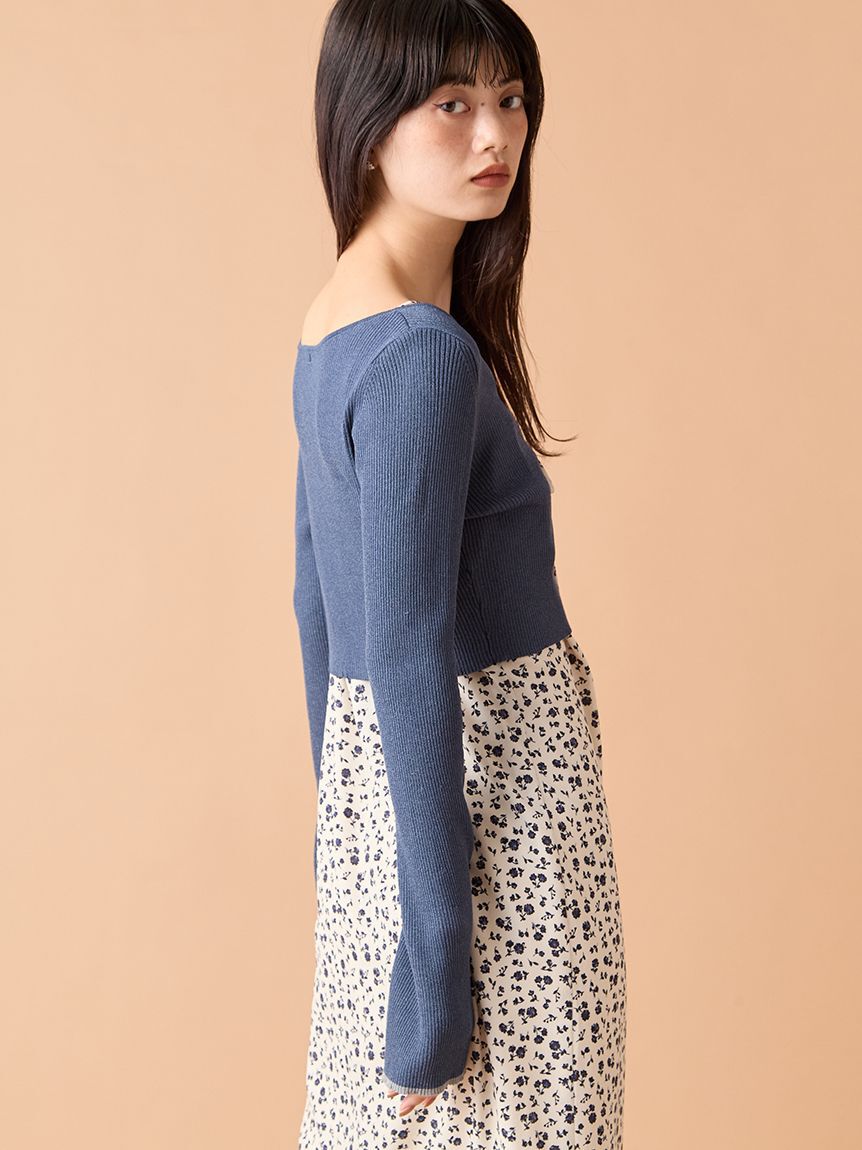 LILY BROWN「ニットカーデセットバリエーションキャミワンピース」|ワンピース|