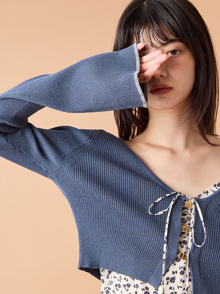 LILY BROWN「ニットカーデセットバリエーションキャミワンピース」|ワンピース|