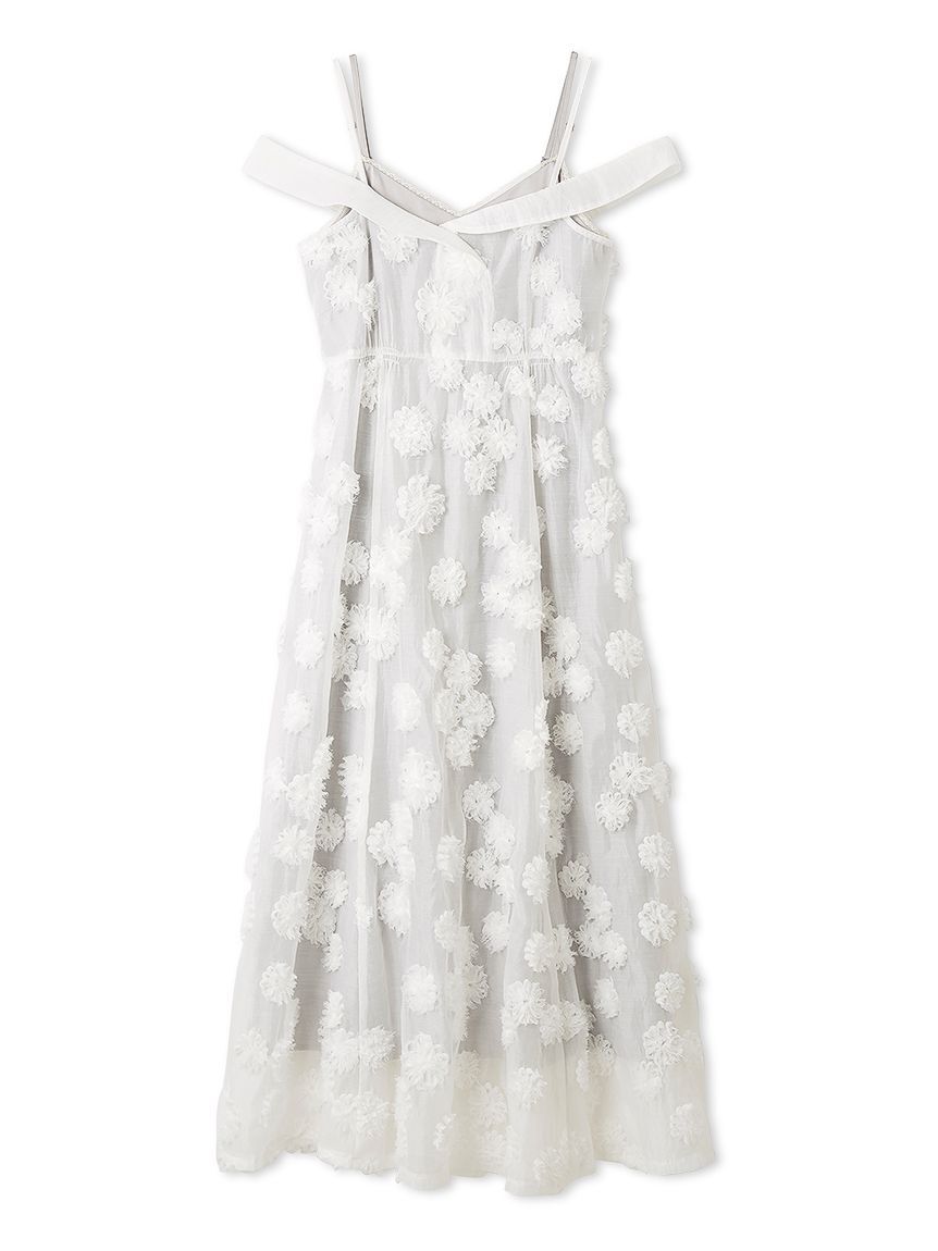 LILY BROWN「フリンジフラワーレイヤードキャミワンピース」|ドレス|