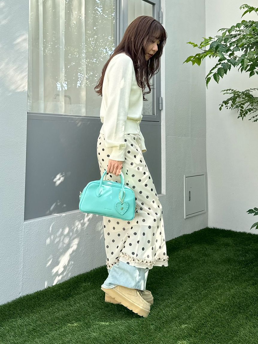 LILY BROWN「ハートチャーム付きボストンバッグ」|ボストンバッグ|