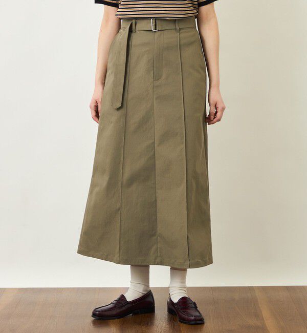 MACKINTOSH PHILOSOPHY「GREY LABEL ベルテッドチノスカート」|スカート|カーキ