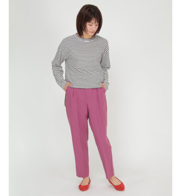 ikka「ウーリッシュフラノテーパードパンツ」|その他|